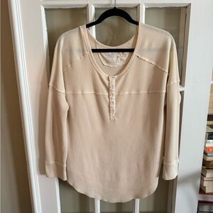 TNA waffle 3/4 sleeve top - sz Med